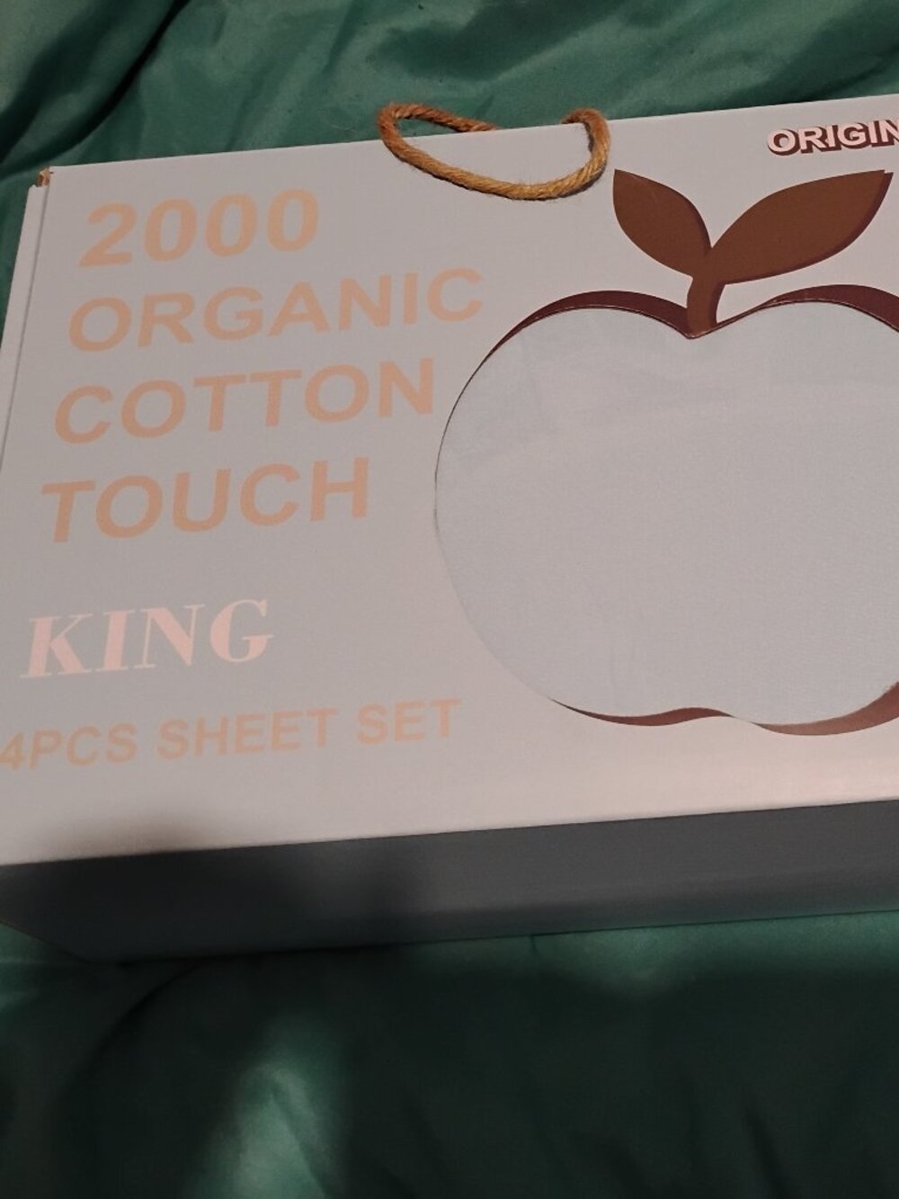 Sheet Set 2000 Bamboo Organic Cotton Light Blue King 4 pc Set New